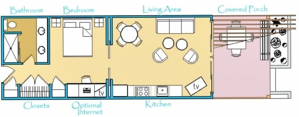This is your one bedroom unit that walks out onto the sand and the beach....