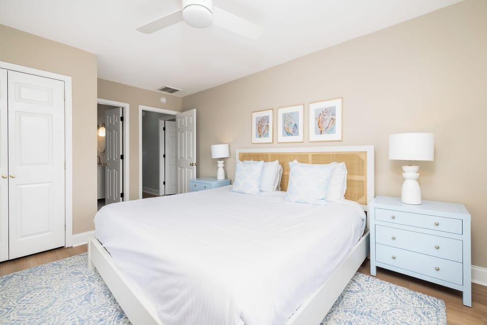 Your king bedroom features an en suite bathroom