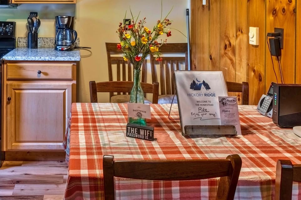We provide 6 chair for the kitchen table.