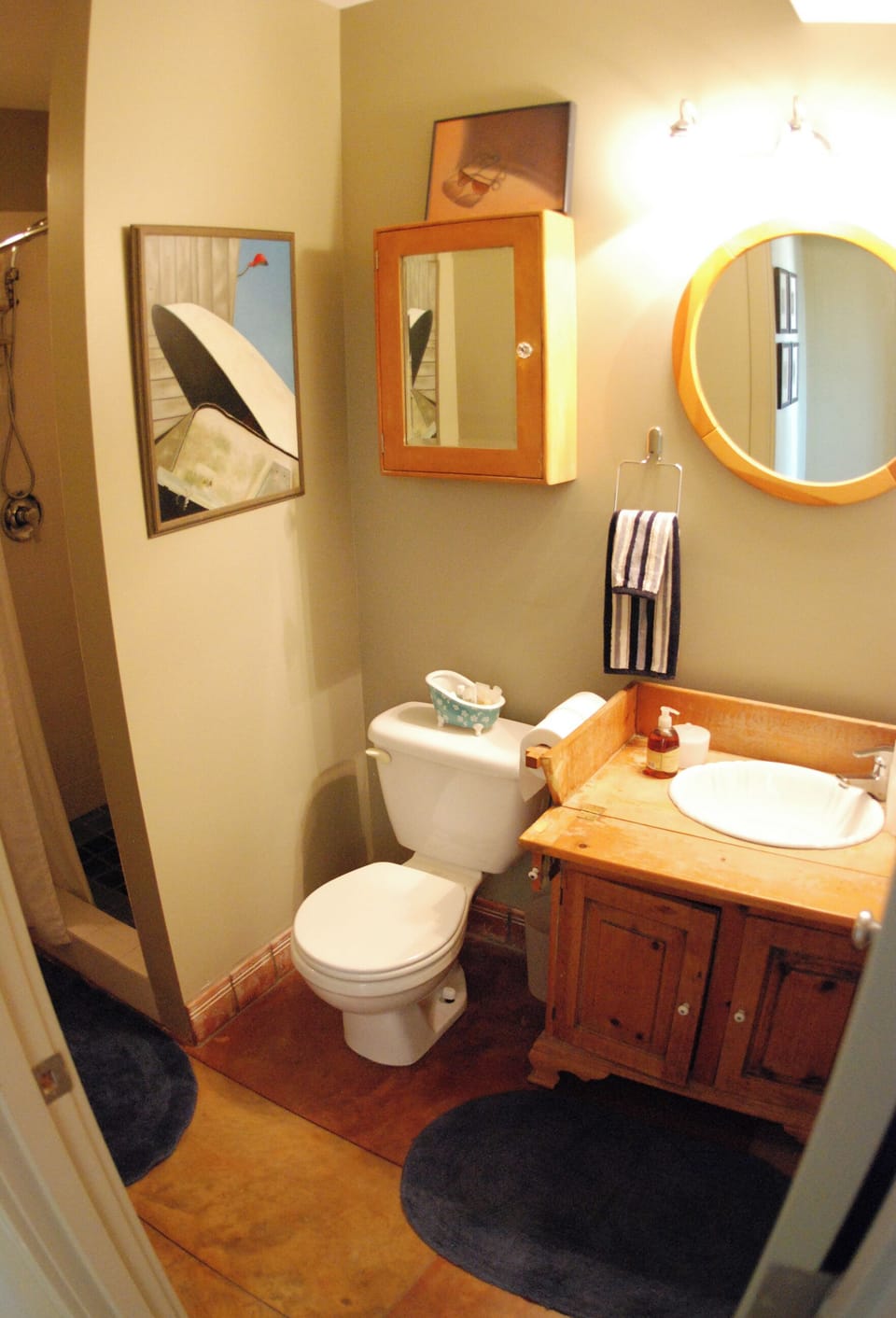 Private bathroom just steps away from the bedroom.