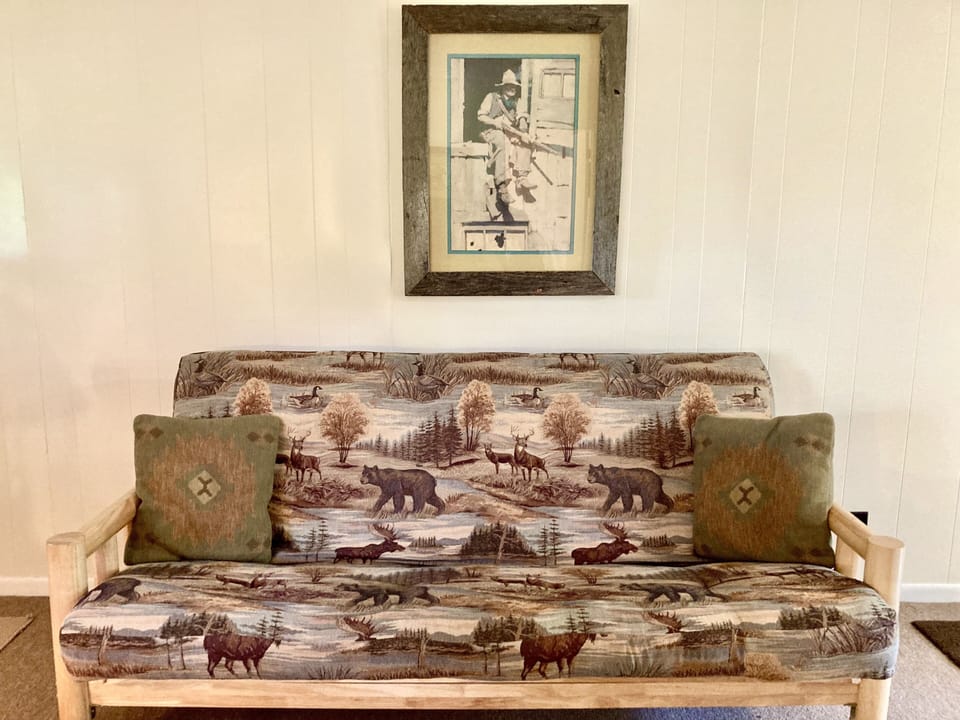 This futon makes into a full size bed.