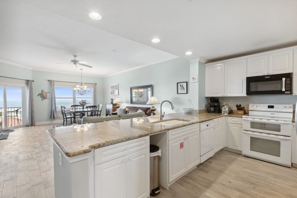 Updated Kitchen Opens to Living Area