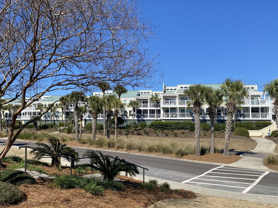 Right across the street from the beach club.