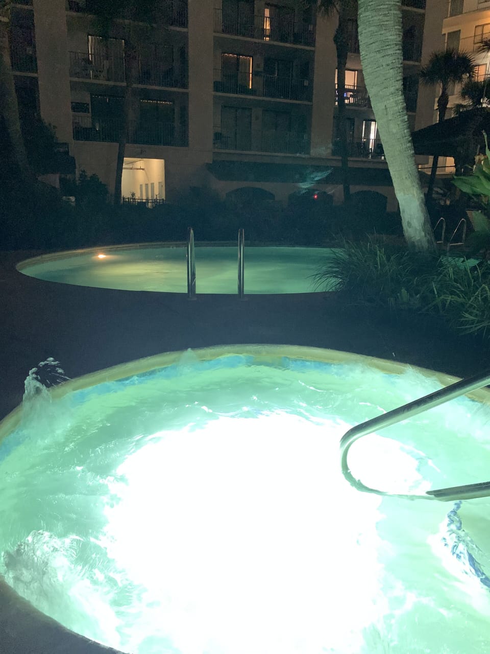 our hot tub in the evening...
