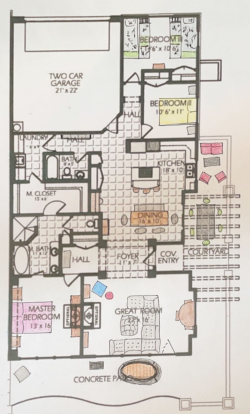Floor plan of home