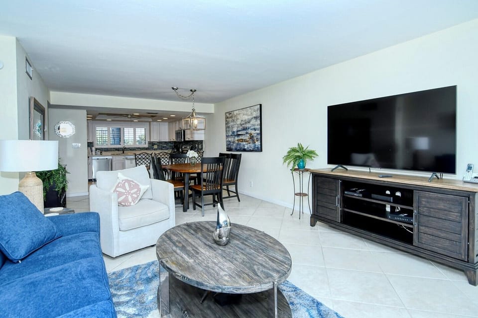 Big flat screen tv in living room