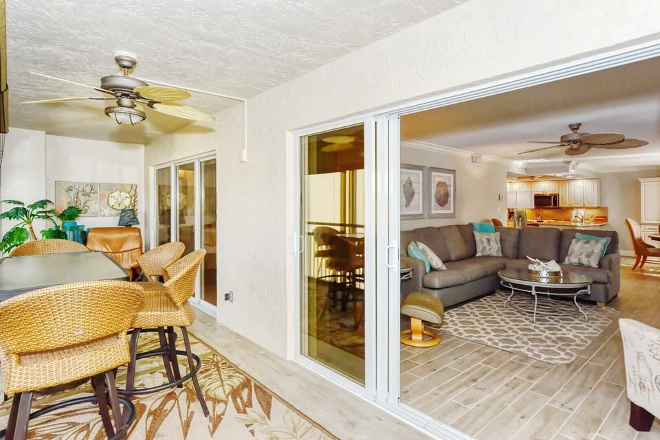 View from Lanai to living room space