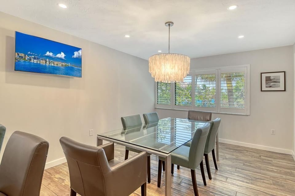 Formal dining area for meals or games