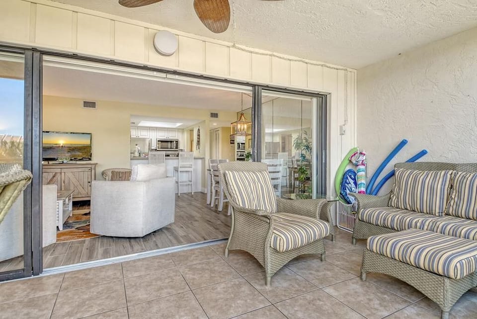 Sliders open to expand the living area