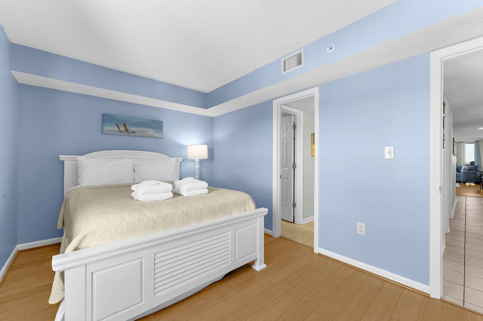 Queen Guest Room #1 with a Smart TV for your enjoyment.
