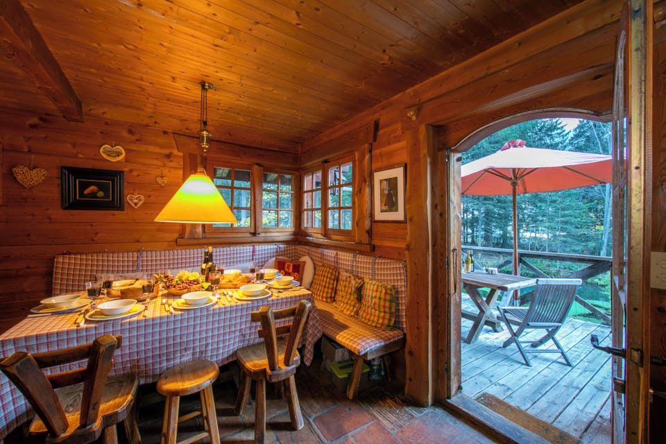 Dining area with access to the balcony