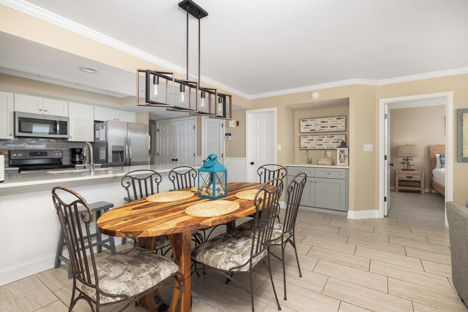 Gather around this elegant dining room table with friends and family