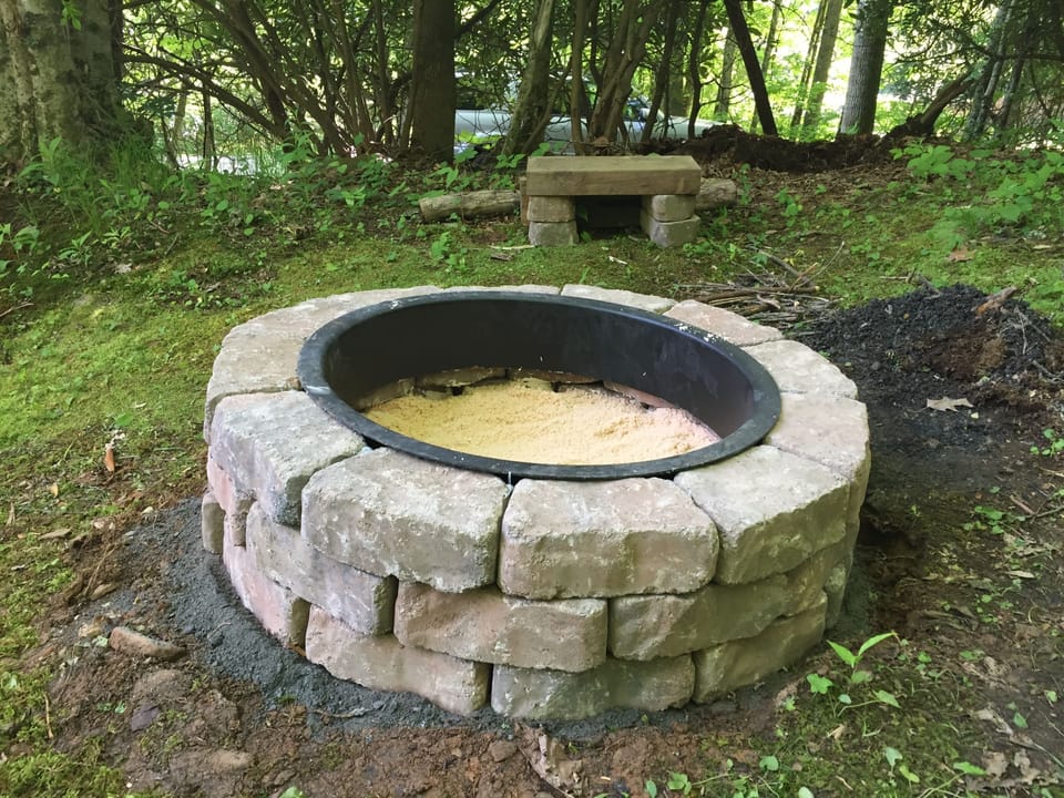 Wood-burning fire pit for evenings outside; guests provide firewood