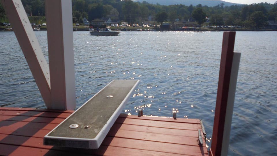 Dive right into the water from the deck