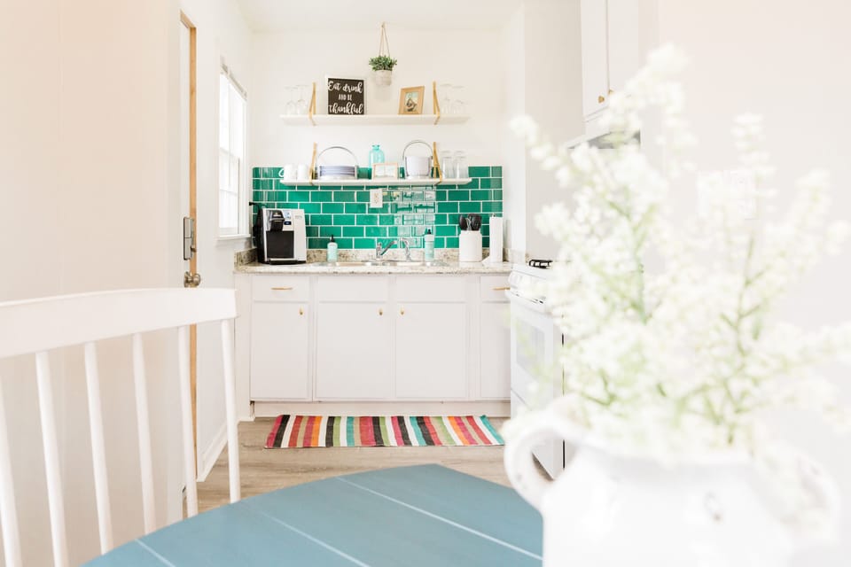 Dining room looking into the kitchen 