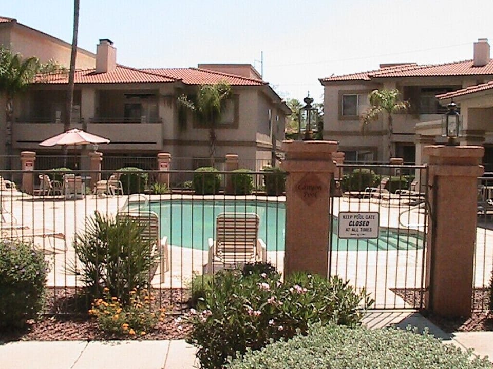 The Canyon Pool is just steps from the front door.