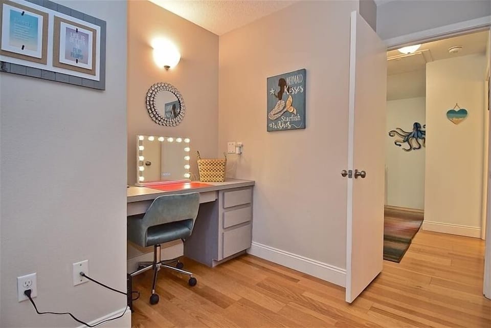vanity in primary bedroom