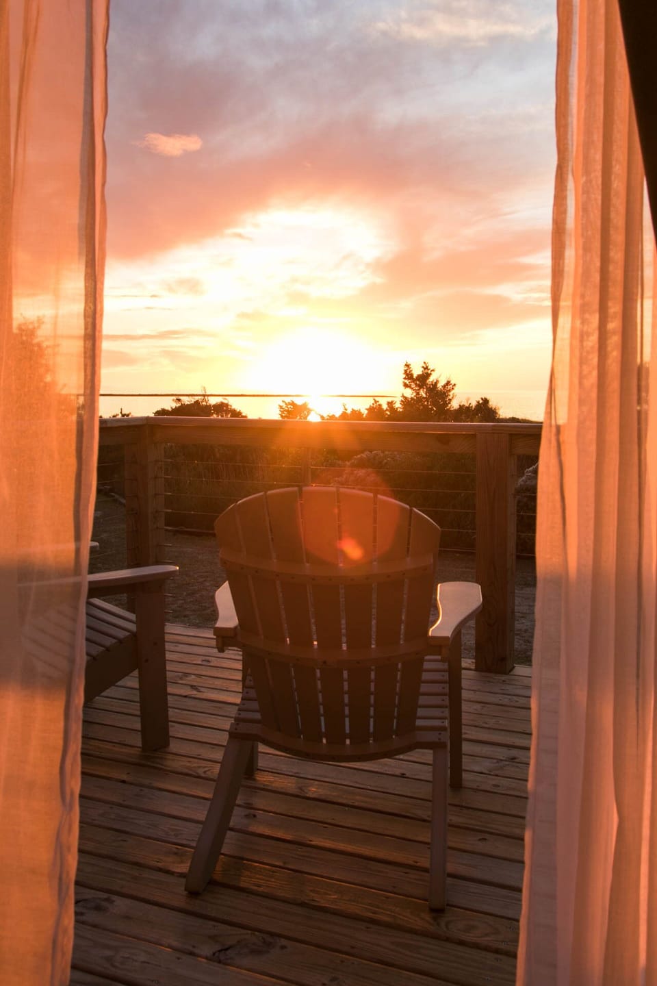 Waterfront deck at Sunset
