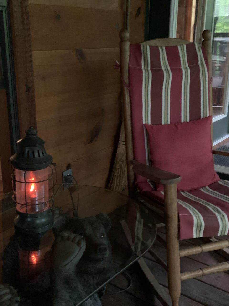 back porch at night