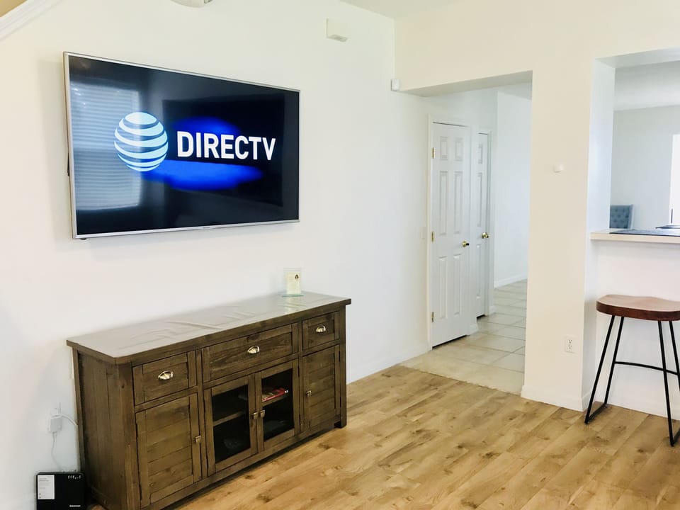 Large HD TV with  cable