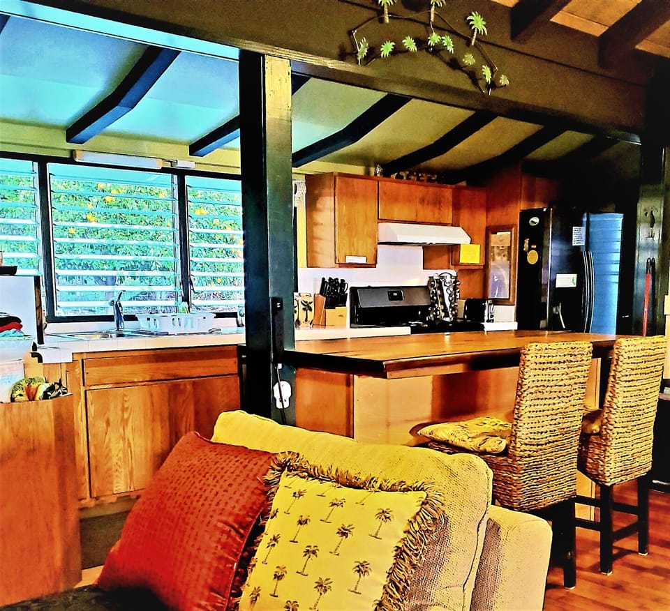 FULL KITCHEN, LOTS OF FUN ENTERTAINING DISHES. LOVE TO EAT, LOVE TO COOK, ENJOY!