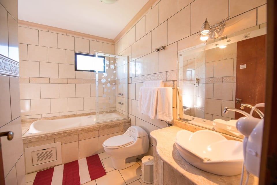 Deluxe Suite, Jetted Tub | Bathroom | Free toiletries, hair dryer, bidet, towels