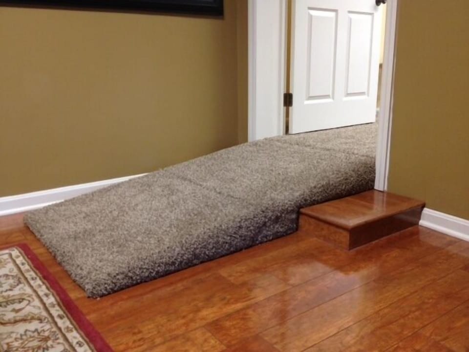 Ramp going up into bedroom is available upon request