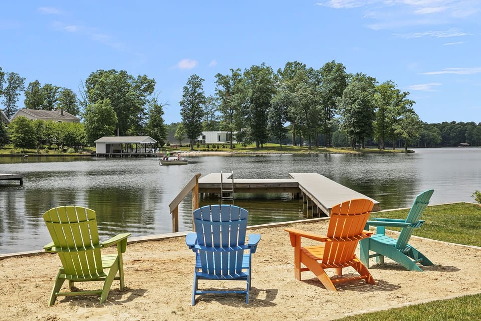 Private beach and dock