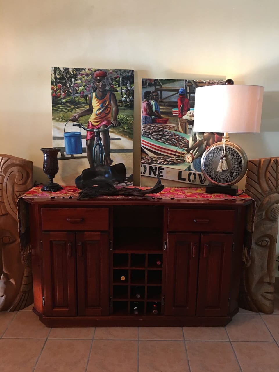 Belizean decor.  We love it!
