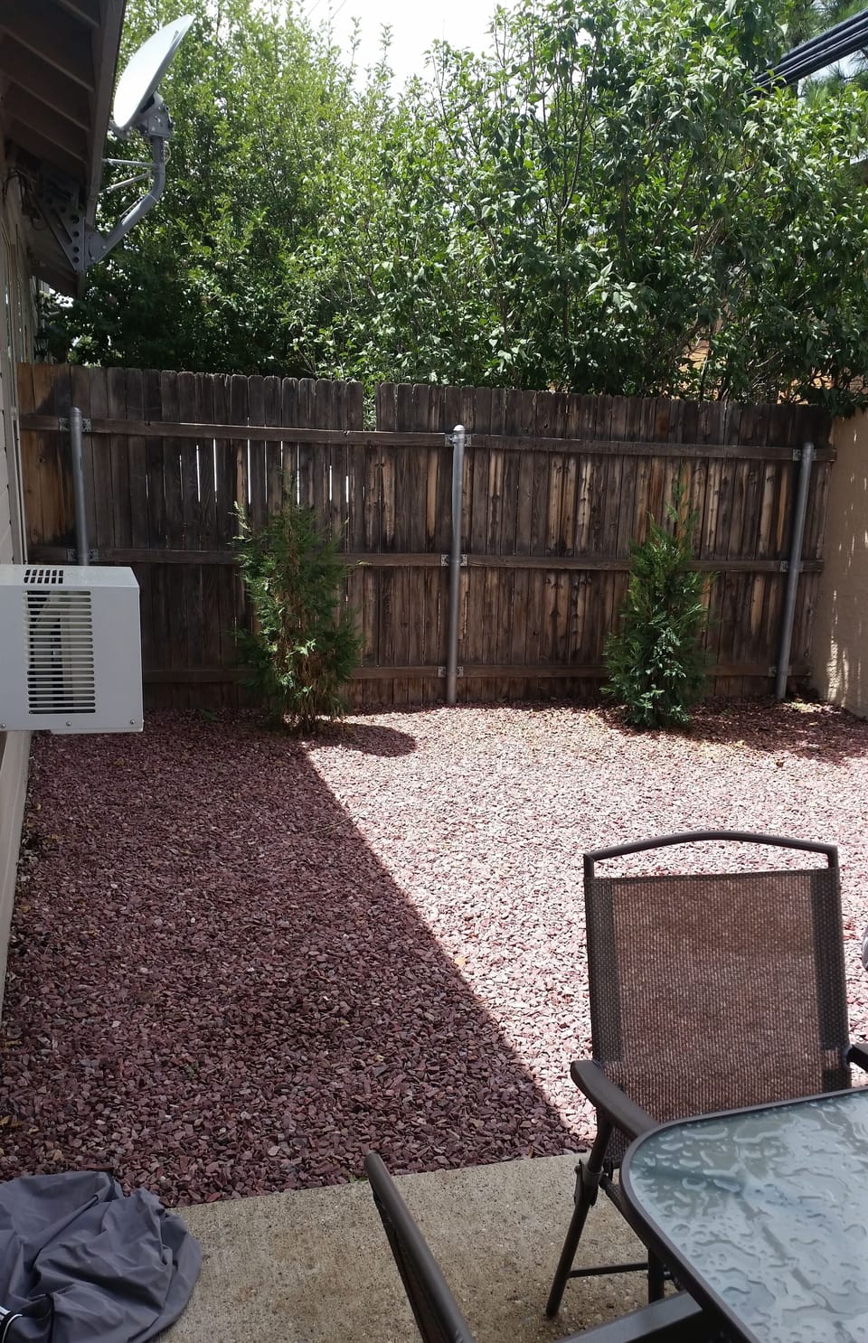 Partial view of the backyard