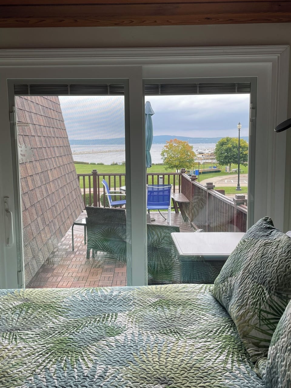 Bedroom also has great view.