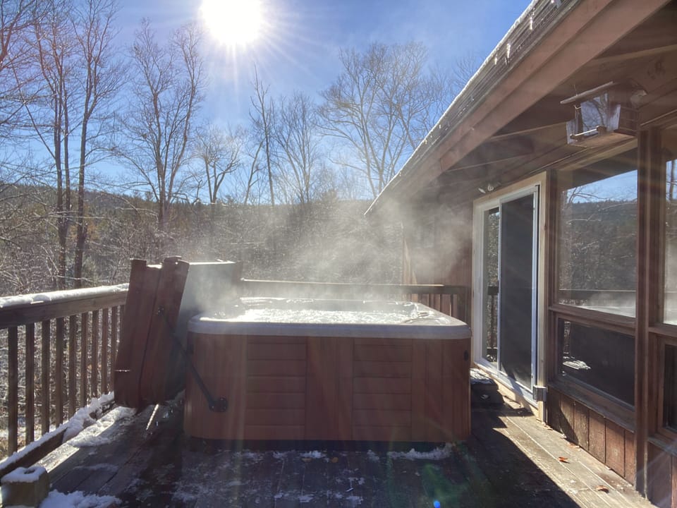 Enjoy the Hot Tub on the Outside Upper Deck after a beautiful day of skiing!