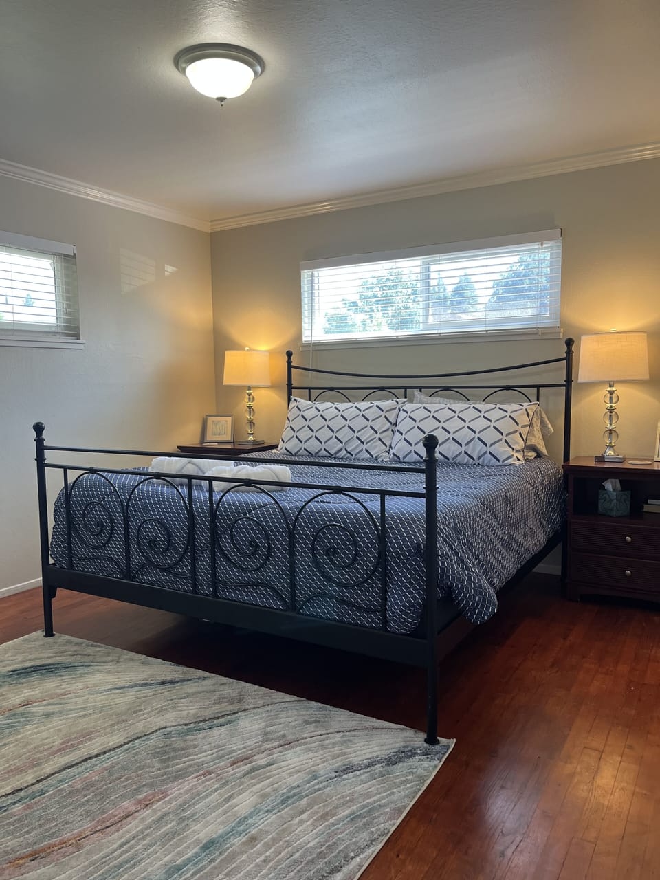 Master suite with a top rated mattress CASPER King sized bed... 