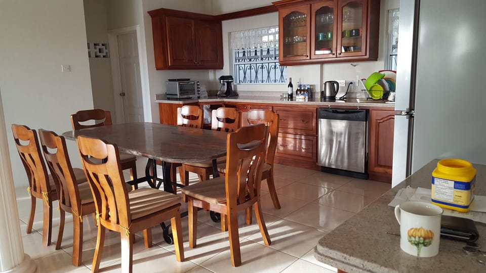 Modern, fully equipped custom mahogany kitchen on the main floor - 1 