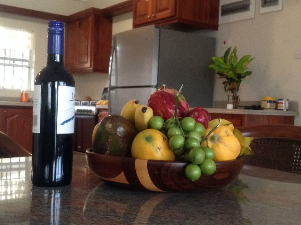 Fresh, flavourful, sweet tropical fruits. Also good international wines, rum etc