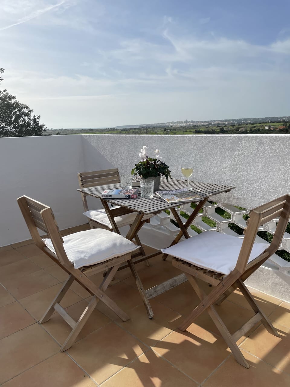 Roof terrace with view to the sea