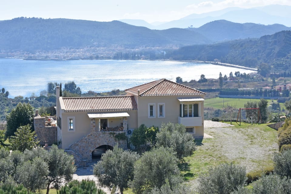 Breathtaking view of the Villa and the Laconic Gulf 
