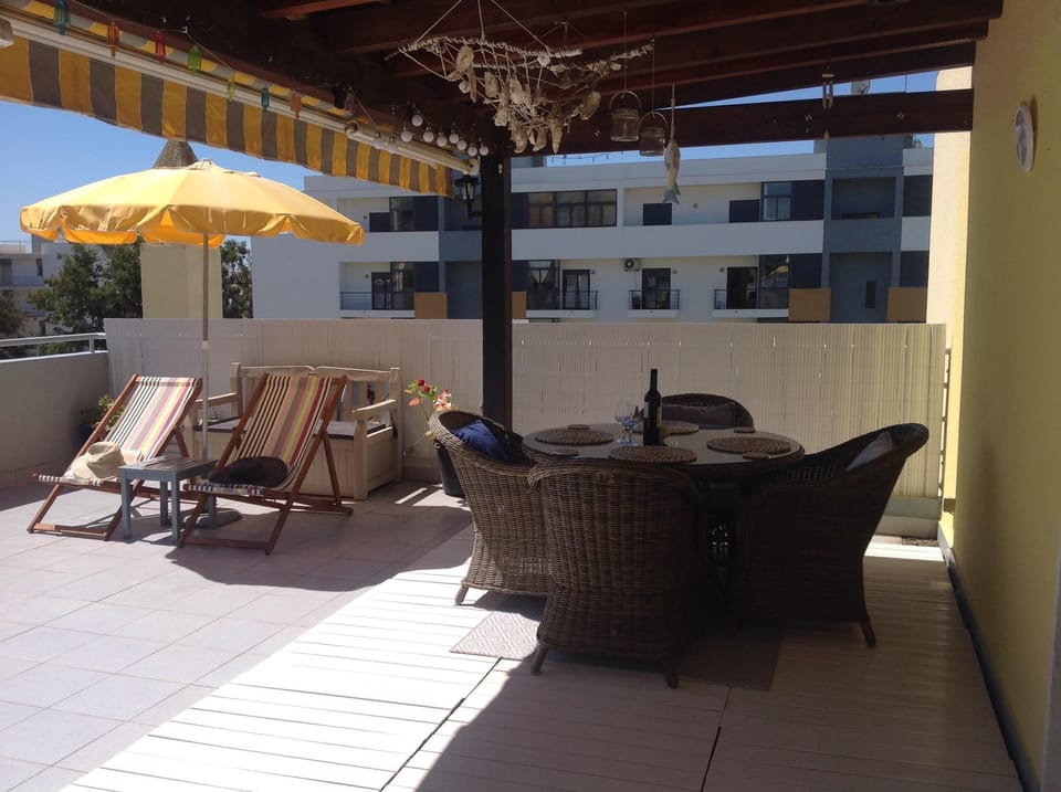 Wine o'clock on terrace.