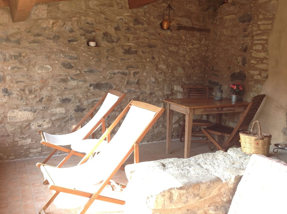 Sunny coverd roof terrace