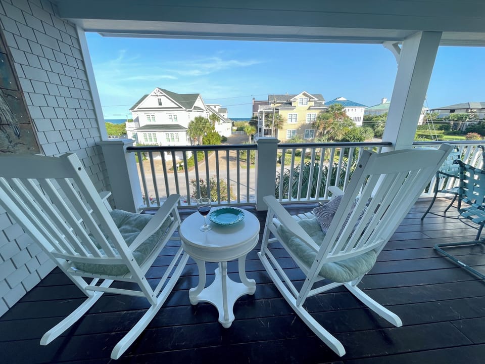 Ocean View Seating on one of the front porches 