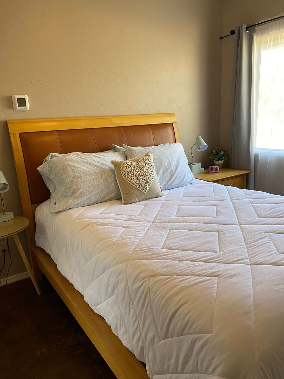 Comfortable queen size bed