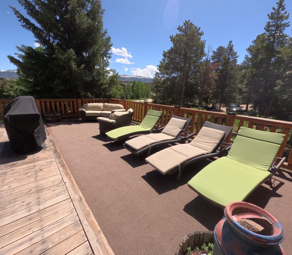 Relax outdoors on quality outdoor furniture.  Sunbath or star gaze on the chaise