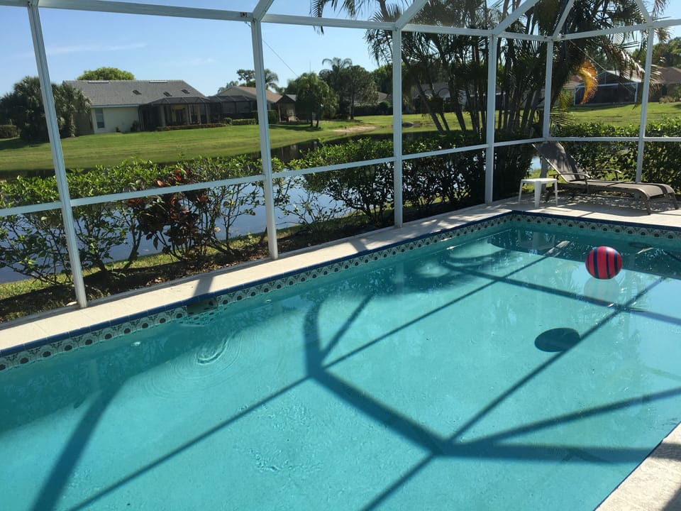 Pool and lake view
