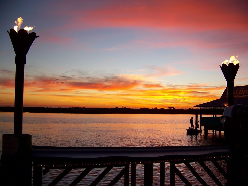 Beautiful sunset over the Intracoastal from nearby Inlet Harbor restaurant