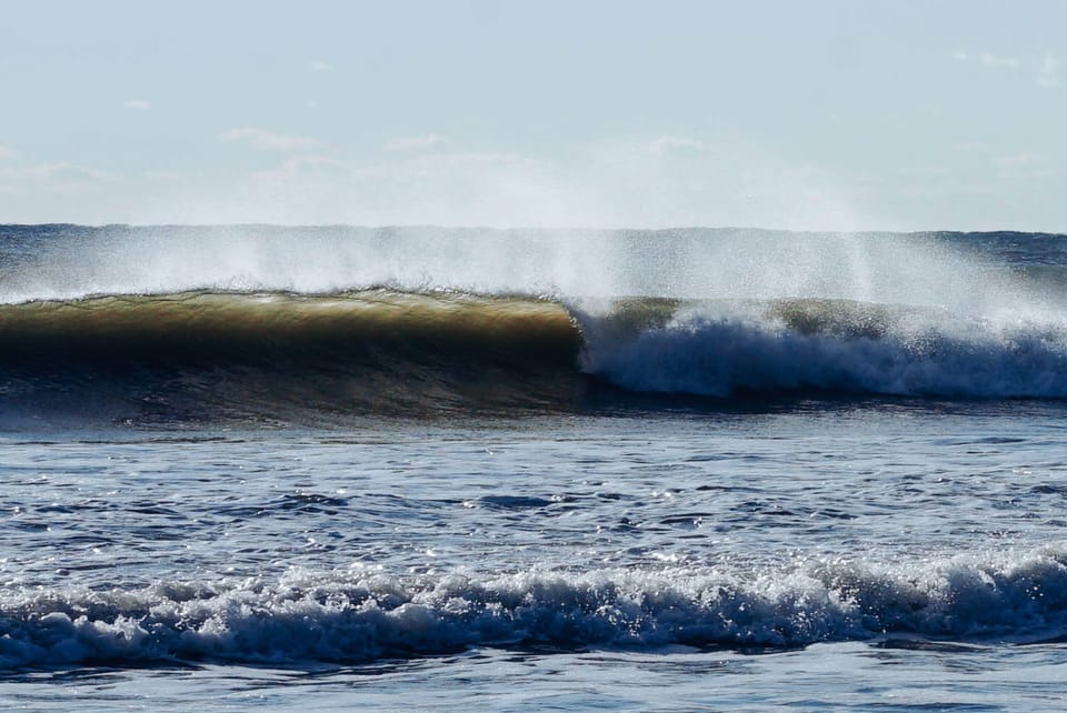 Rolling waves at Scarborough State Beach