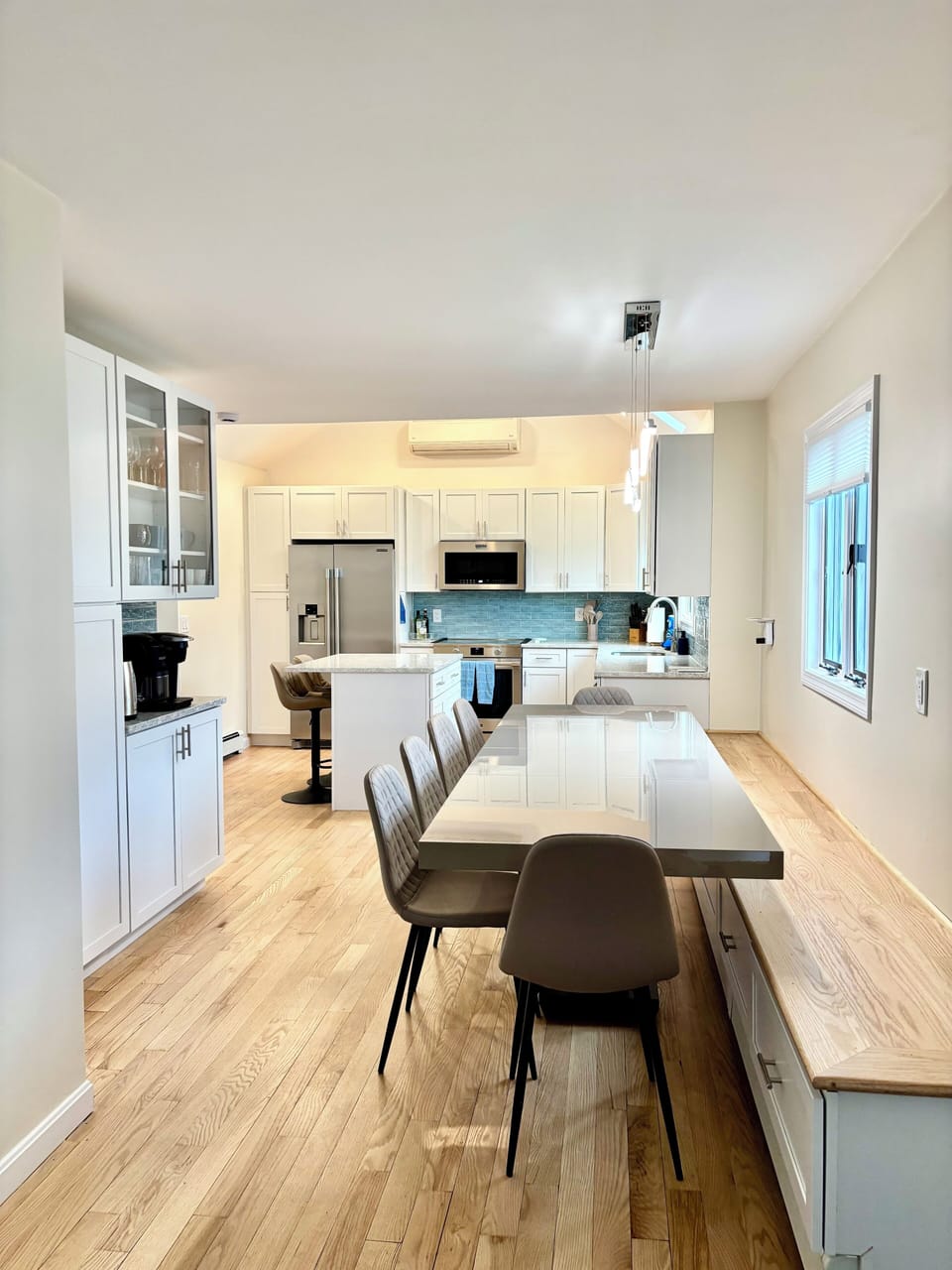 Dining open to kitchen
