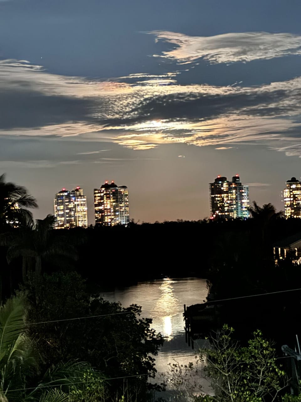 The MOON RISE on the back bay