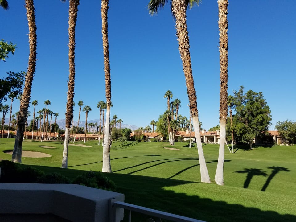 Golf course view from the back patio.
