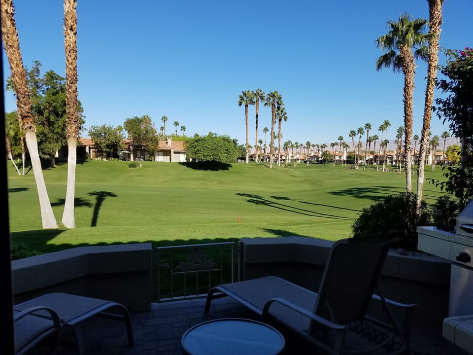 Golf course view from the back patio.

