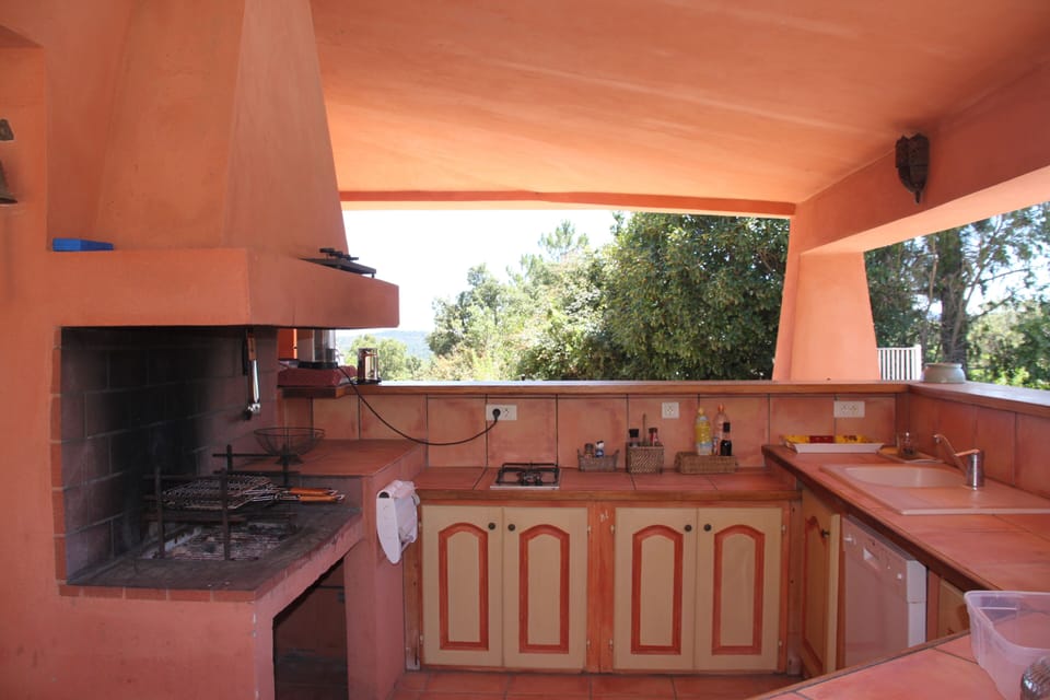 kitchen of pool house